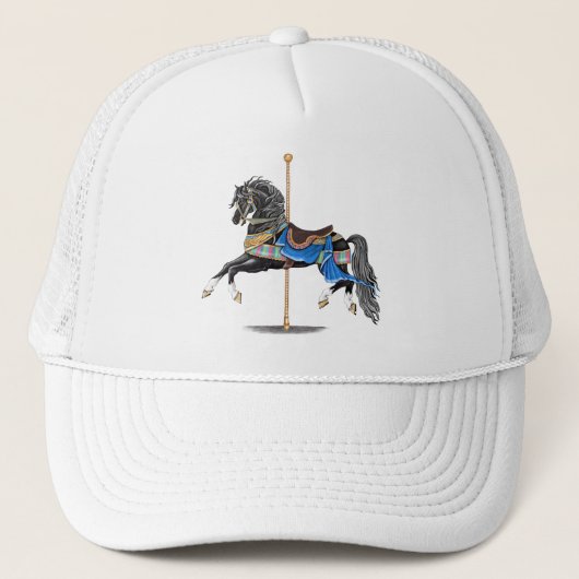 Casquette Cheval de Carrousel Noir (Devant)