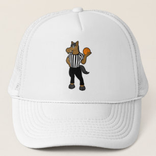 Casquette Cheval en arbitre avec basket et sifflet