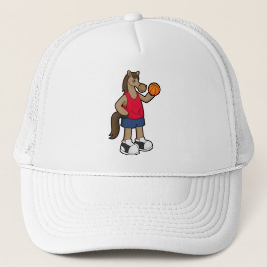 Casquette Cheval en tant que joueur de basket-ball avec Bask (Devant)