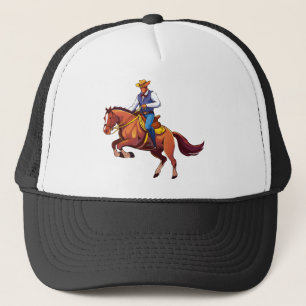 Casquette Cheval qui rue avec l'homme