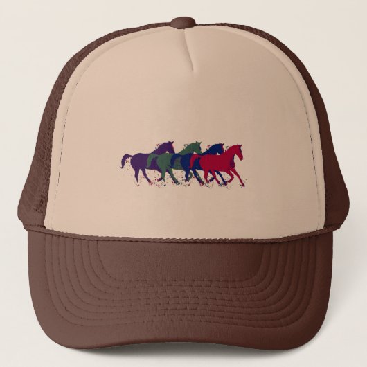 Casquette chevaux graphiques en marche (Devant)