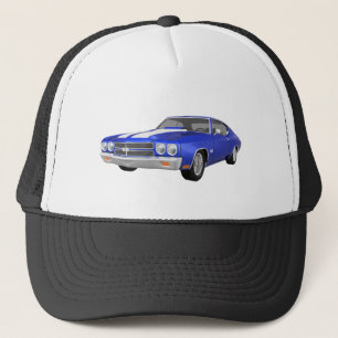 Casquette Chevelle 1970 solides solubles : Finition bleue :
