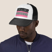 Casquette chevron rose (En situation)