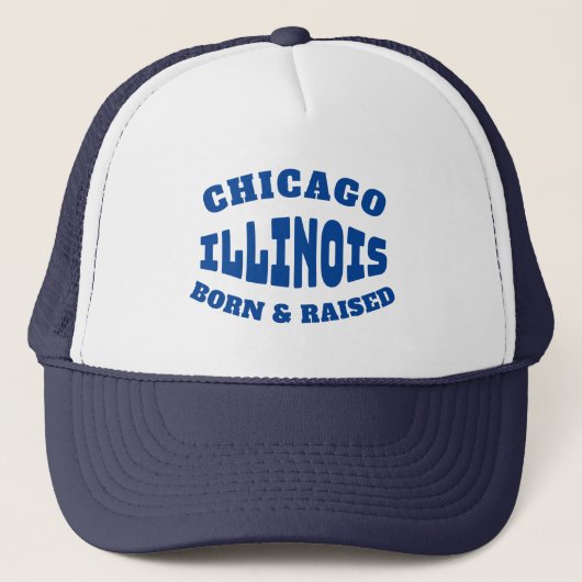 Casquette Chicago Illinois né et élevé (Devant)