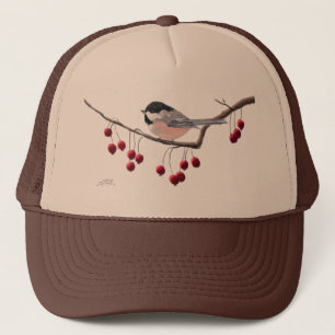 Casquette CHICKADEE et BAIES ROUGES par SHARON SHARPE