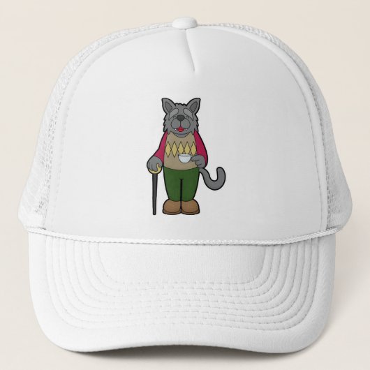 Casquette Chien avec la coupe du café (Devant)