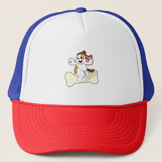 Casquette Chien avec os (Devant)