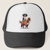Casquette Chien bernois mignon à cheval sur Llama (Devant)