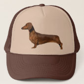 Casquette Chien Brown mignon Dachshund (Devant)