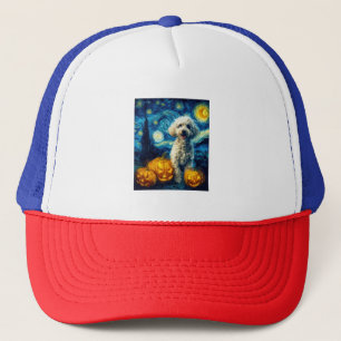 Casquette Chien Caniche Mignon Citrouille de Halloween Jack 