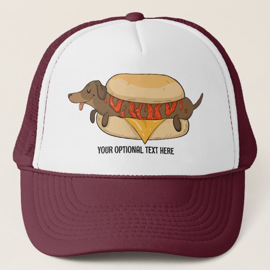 Casquette Chien chaud de texte personnalisé (Devant)
