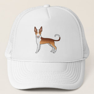 Casquette Chien de bande dessinée Ibizan Hound à poil dur ro