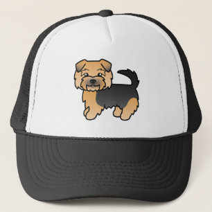 Casquette Chien de bande dessinée Norfolk Terrier noir et fe