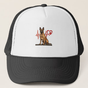 Casquette Chien de berger belge Battement de coeur Patte Coe