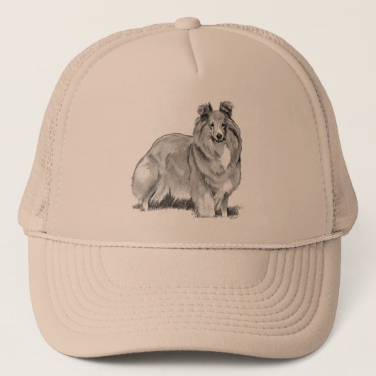 Casquette Chien de berger de Shetland (Devant)