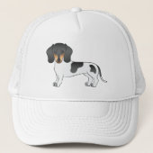 Casquette Chien de caricature à cheveux courts noir et tan (Devant)