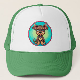 Casquette Chien de dessin animé joyeux