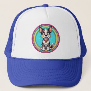 Casquette Chien de dessin animé joyeux