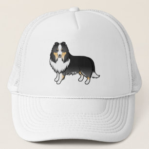 Casquette Chien de dessin animé Sheltie Shetland Sheepdog tr