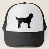 Casquette Chien de Labradoodle (dans le noir) (Devant)