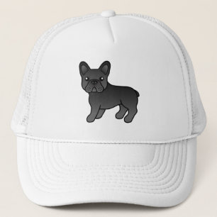Casquette Chien de taule français noir mignon caricaturé
