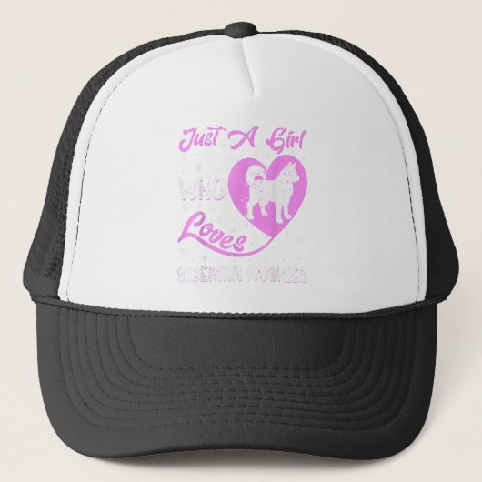 Casquette Chien En Forme De Coeur Juste Une Fille Qui Aime L (Devant)
