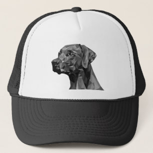 Casquette Chien géométrique gris