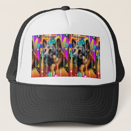 Casquette Chien Géométrique Moderne   (Devant)