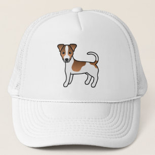 Casquette Chien Jack Russell Terrier à poil lisse blanc et f
