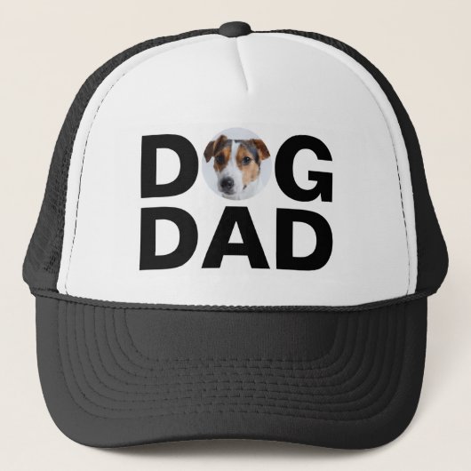 Casquette Chien papa, Photo personnalisée Papa Camion Cadeau (Devant)