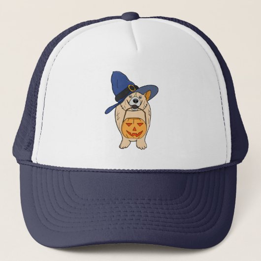 Casquette Chien Sorcière Citrouille (Devant)