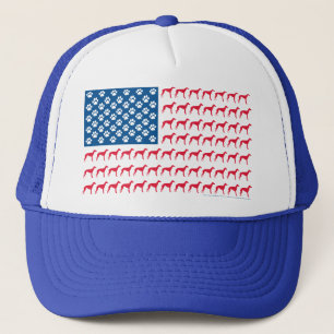 Casquette Chien vert patriotique