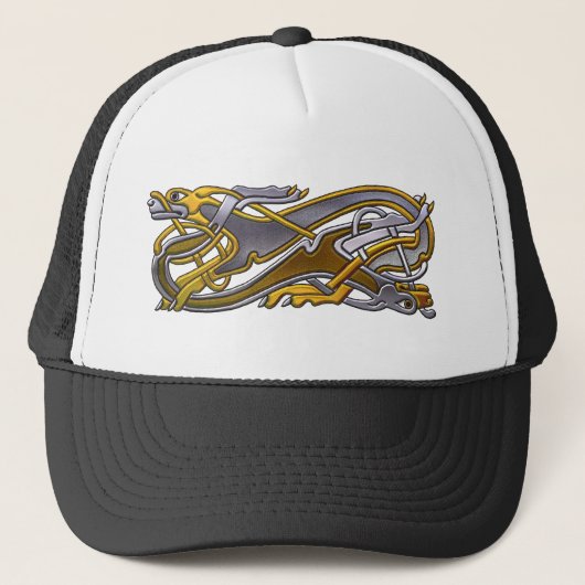 Casquette Chiens Celtic Knot 2 - or et argent (Devant)