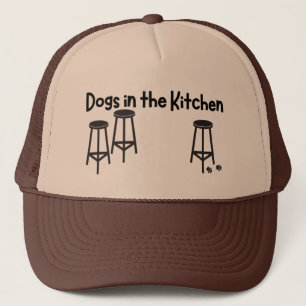 Casquette Chiens dans le chapeau de camion de cuisine
