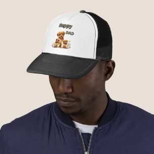 Casquette Chiens mignons avec fleurs
