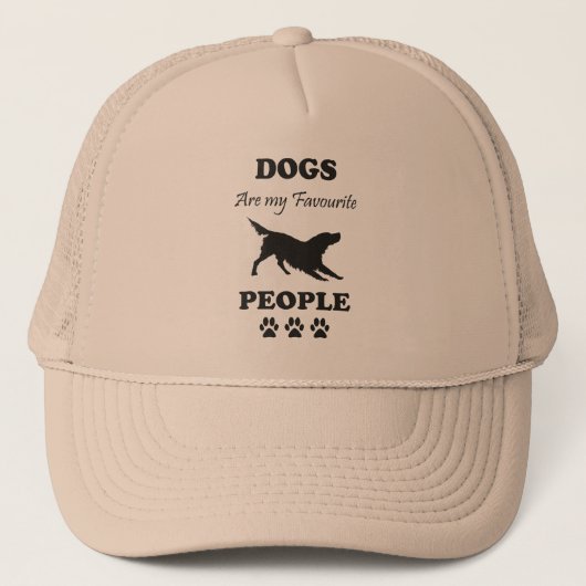 Casquette Chiens Sont Mes Gens Favoris Trucker Chapeau (Devant)