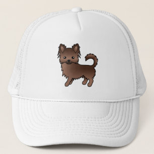 Casquette Chihuahua à robe longue au chocolat Chien de dessi