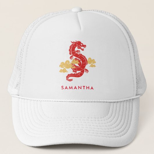 Casquette Chinois Lunar New Year Dragon 2024 Personnalisé (Devant)