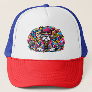 Casquette Chiot Bouledogue Mignon Streetwear Art de Rue