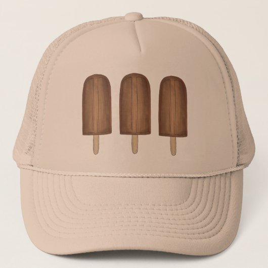 Casquette Chocolat Fudge Fudgesicle Ice Crème Popsicle (Devant)