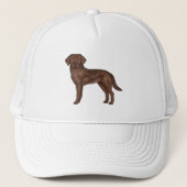 Casquette Chocolat Labrador Retriever Cute Cartoon Lab Chien (Devant)