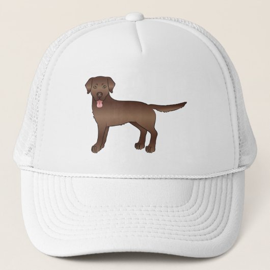 Casquette Chocolate Brown Labrador Retriever Cartoon Dog (Devant)