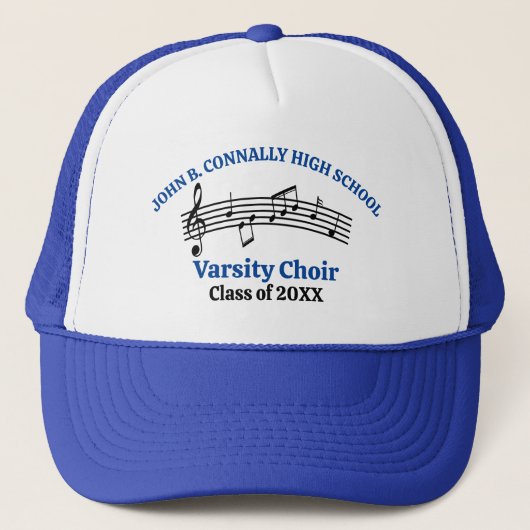Casquette Chorale Bleu High School personnalisable (Devant)