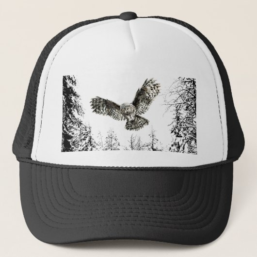 Casquette Chouette en vol Striking Forest Nature Oiseau sauv (Devant)