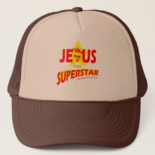 Casquette Christian Custom Trucker Cap Jesus is my Superstar (Devant)