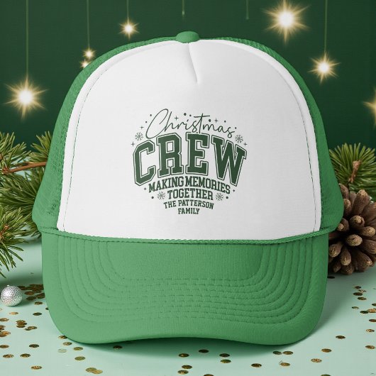 Casquette Christmas Crew Personalized Family Name