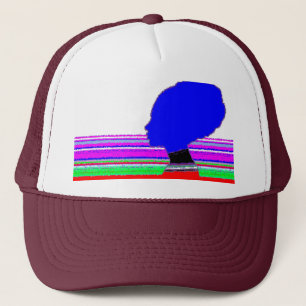 Casquette Chromatic Blue Profile – Pop Art Trucker