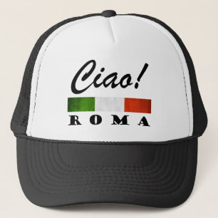 Casquette Ciao ! Drapeau italien Rome Italie de Roma