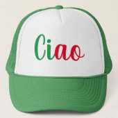 Casquette Ciao - salutation manuscrite en italien (Devant)
