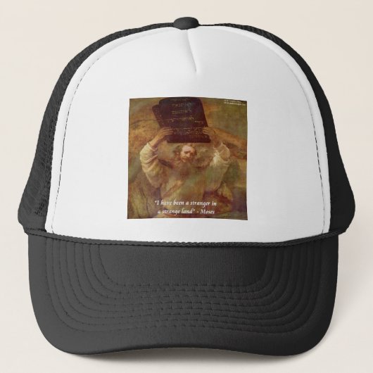 Casquette Citation biblique et Moïse de Rembrandt (Devant)